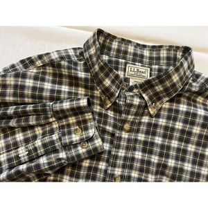 L.L.Bean Men’s XL Multicolor Plaid Cotton Casual Long Sleeve